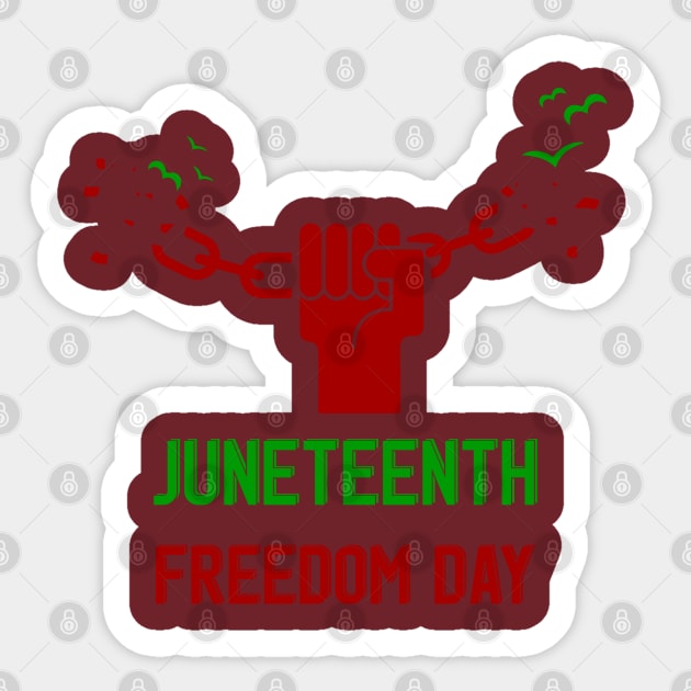 Juneteenth June 19 1865 Sticker by Qualityshirt